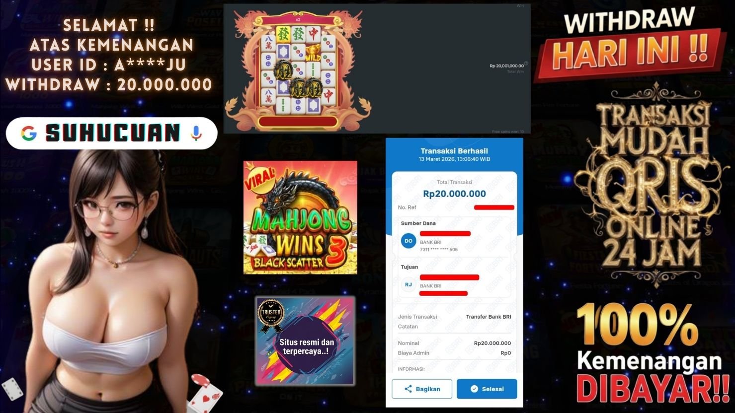 SUHUCUAN JACKPOT SLOT MAHJONG WINS 3 - BLACK SCATTER